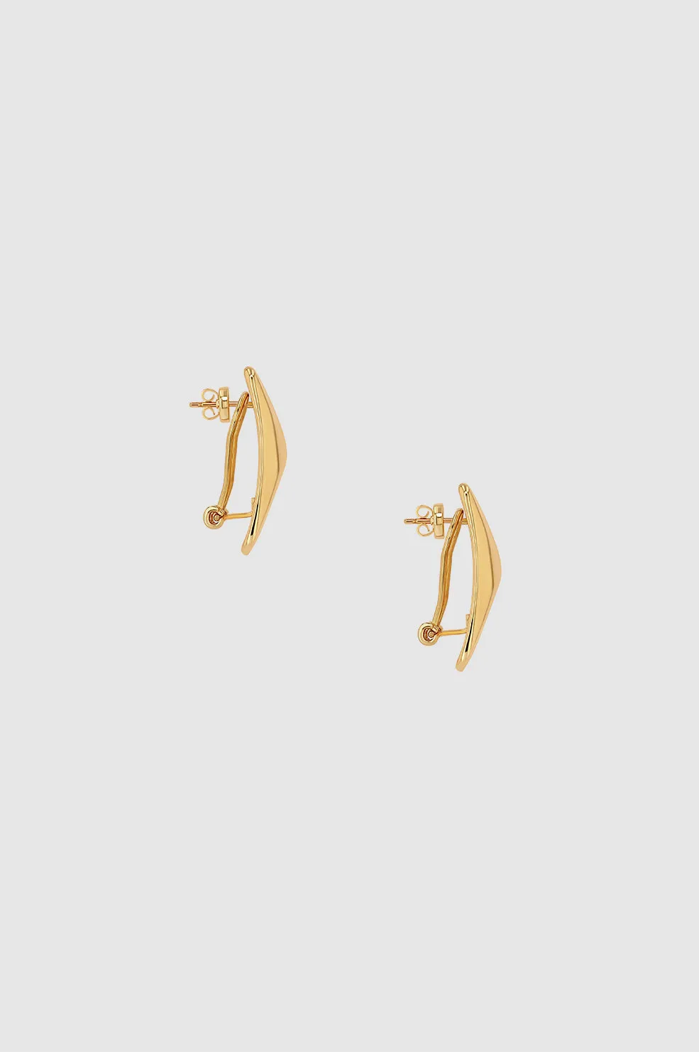 Anine Bing | Curved Rectangle Earrings - Gold sold by Sisters & Co product image thumbnail 3