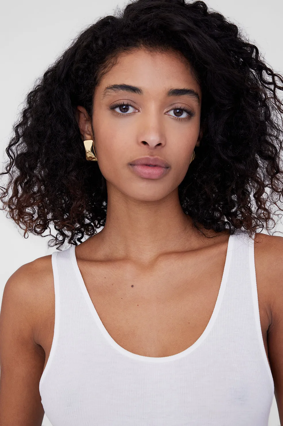 Anine Bing | Curved Rectangle Earrings - Gold sold by Sisters & Co product image thumbnail 2