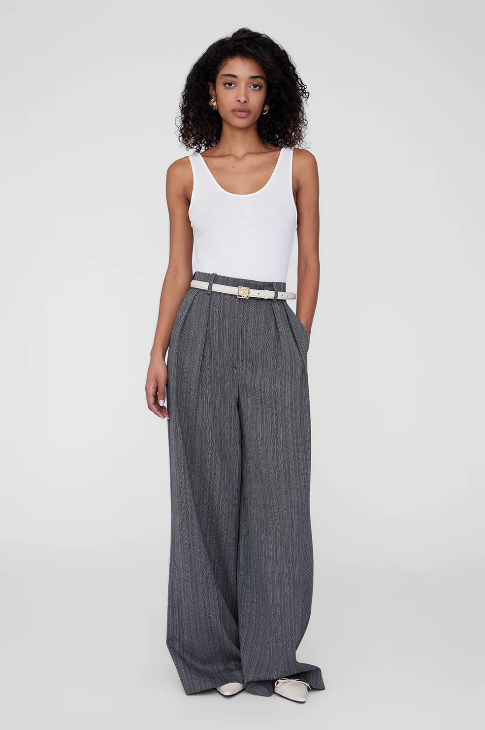 Anine Bing | Monogram Belt - Bone & Gold sold by Sister & Co product image thumbnail 3