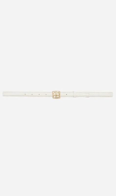 Anine Bing | Monogram Belt - Bone & Gold sold by Sister & Co