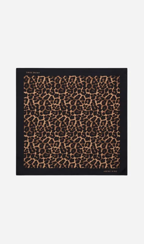 Anine Bing | York Scarf - Black & Brown Leopard sold by Sister & Co