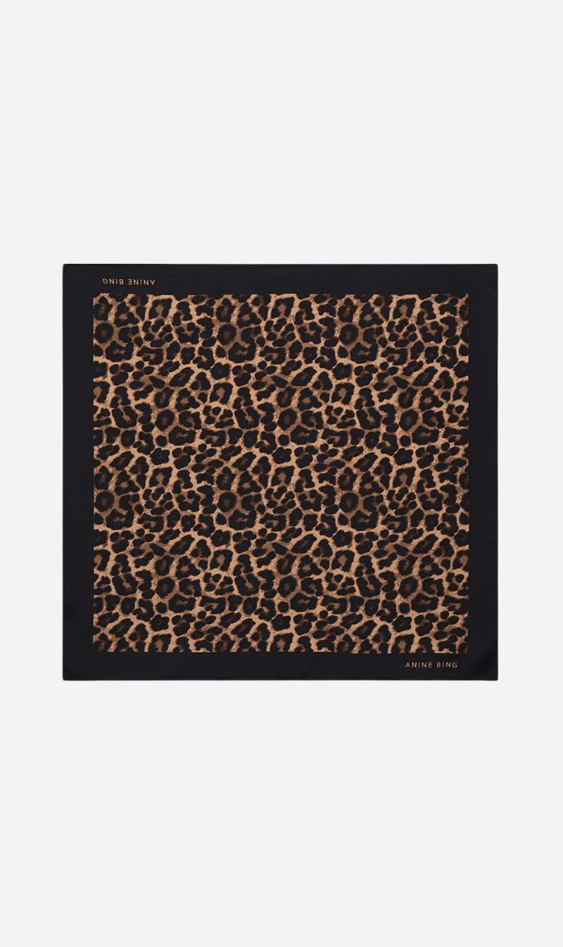 Anine Bing | York Scarf - Black & Brown Leopard sold by Sister & Co