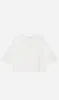 Anine Bing | Myers Cropped Tee Framed Monogram -Ivory sold by Sister & Co