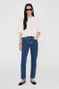 Anine Bing | Myers Cropped Tee Framed Monogram -Ivory sold by Sister & Co