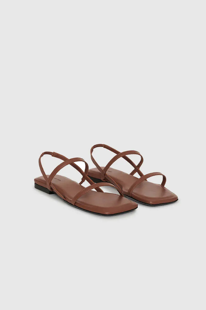 Anine Bing | Hilda Flat Sandals - Cognac sold by Sisters & Co product image thumbnail 3