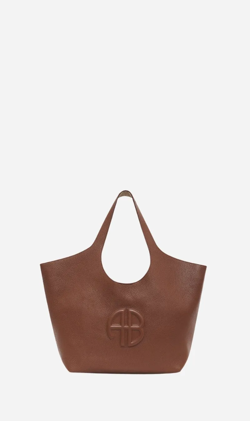 Anine Bing | Medium Lili Tote - Cognac Pebbled sold by Sister & Co