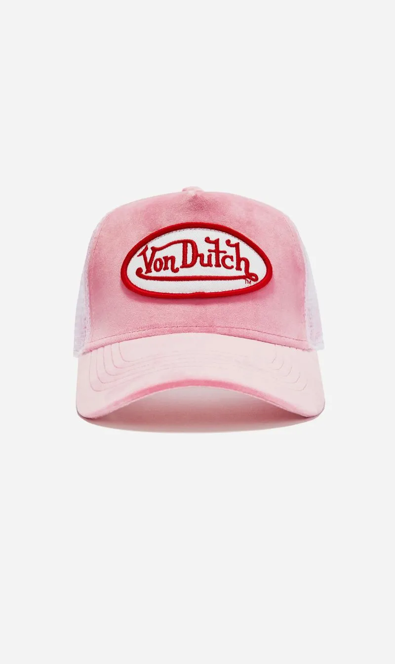 Von Dutch | Trucker Hat - Pink Velvet sold by Sisters & Co