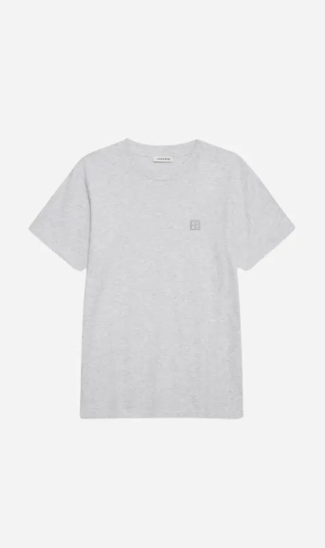 Anine Bing | Lili Tee Framed Monogram - Heather Grey sold by Sister & Co