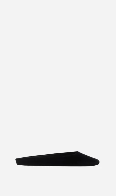 La Tribe | Mya Mule - Black Silk Velvet sold by Sister & Co