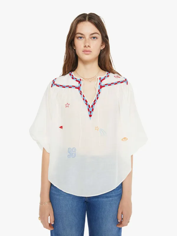 Mother Denim | The Breeze Yoke Top - Wisper White sold by Sister & Co