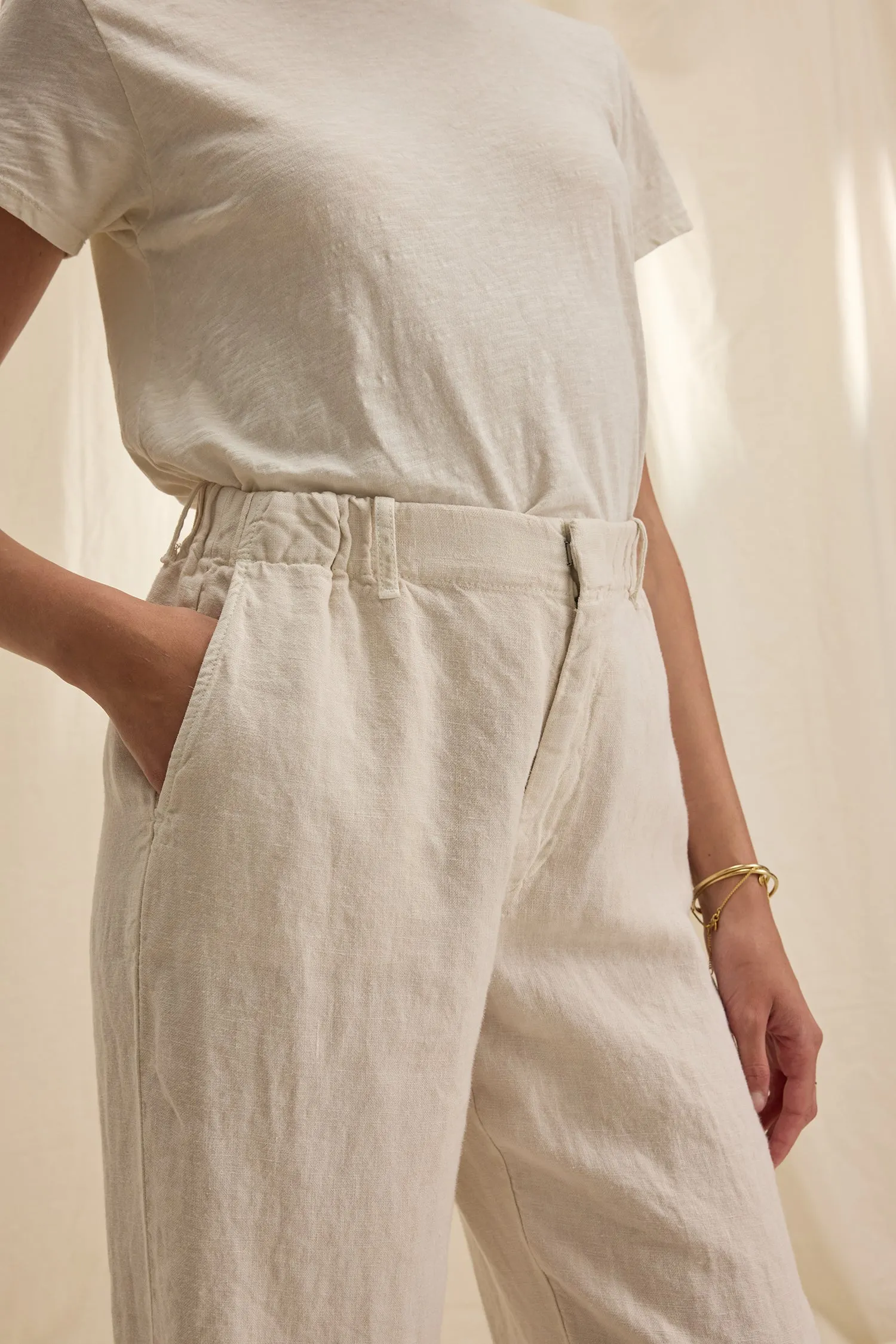 Velvet | Taylor Linen Pants - Bisque sold by Sister & Co product image thumbnail 5