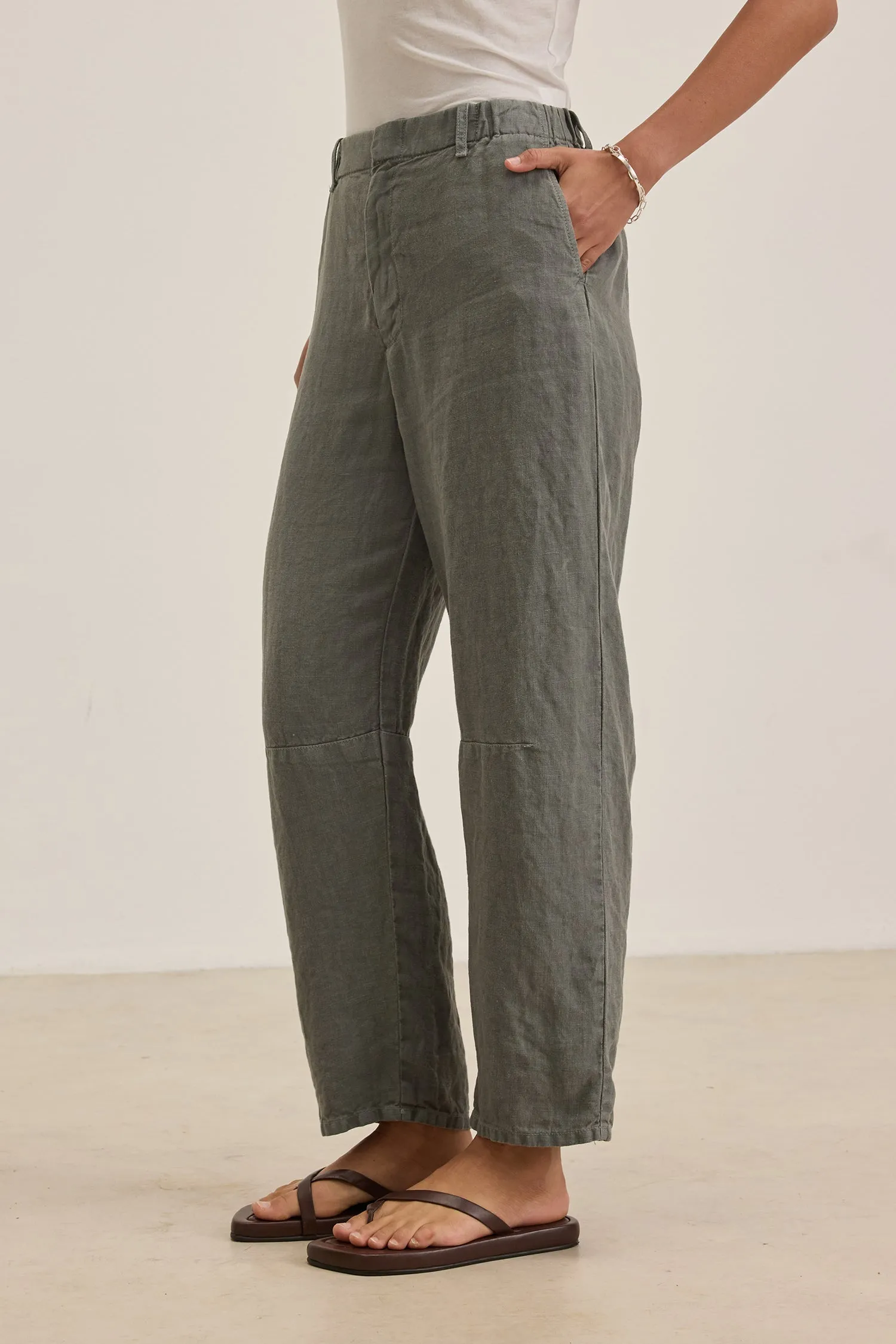 Velvet | Taylor Linen Pants - Graphite sold by Sisters & Co product image thumbnail 5