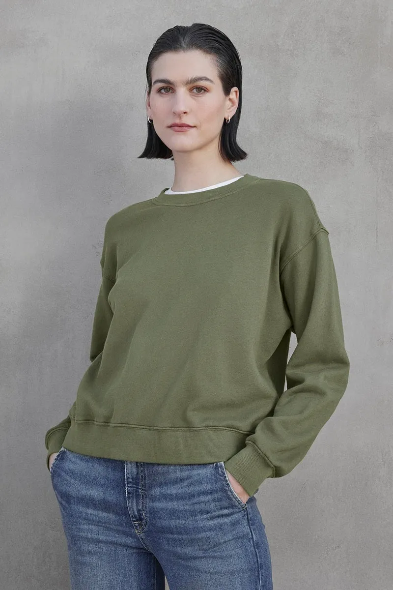 Velvet | Ynez Organic Cotton Sweater - Army sold by Sisters & Co product image thumbnail 3