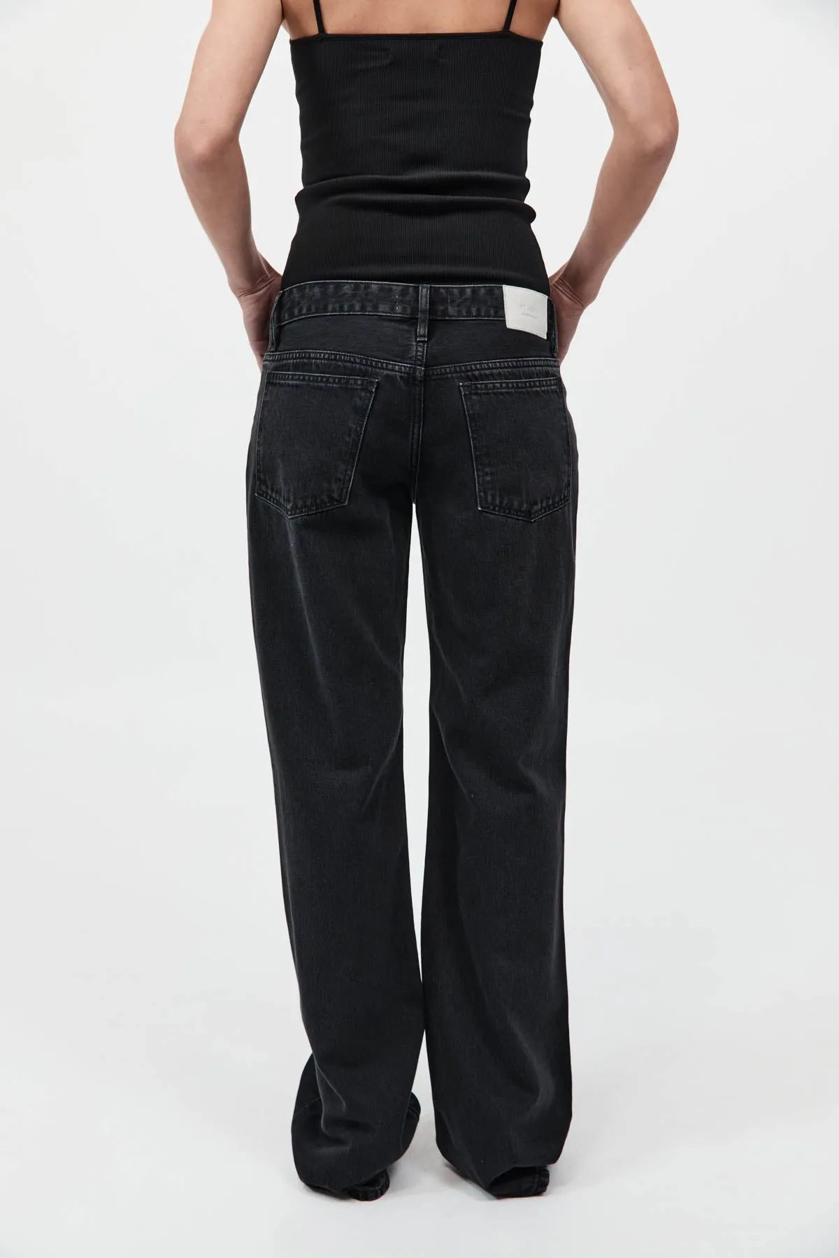 St Agni | Mid Rise Balloon Jeans by Outland Denim - Washed Black sold by Sister & Co product image thumbnail 4