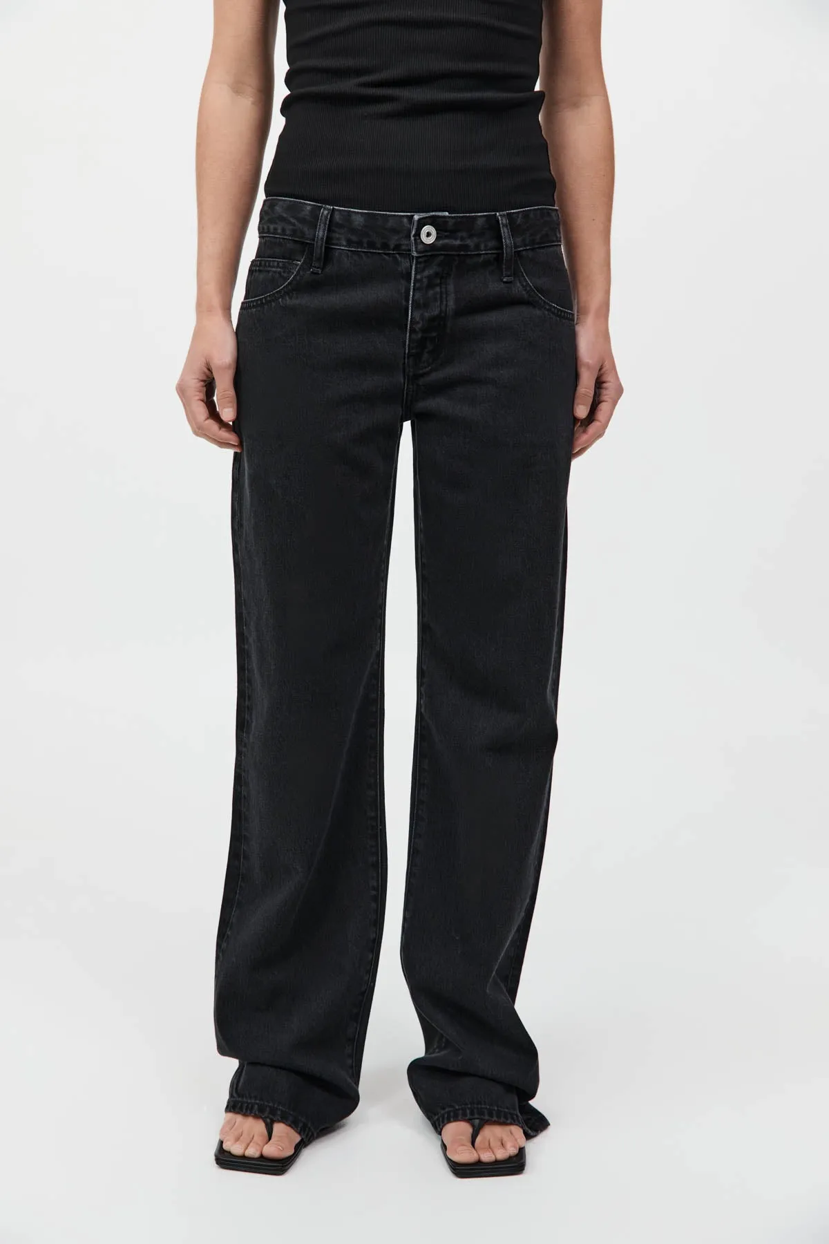 St Agni | Mid Rise Balloon Jeans by Outland Denim - Washed Black sold by Sister & Co product image thumbnail 2