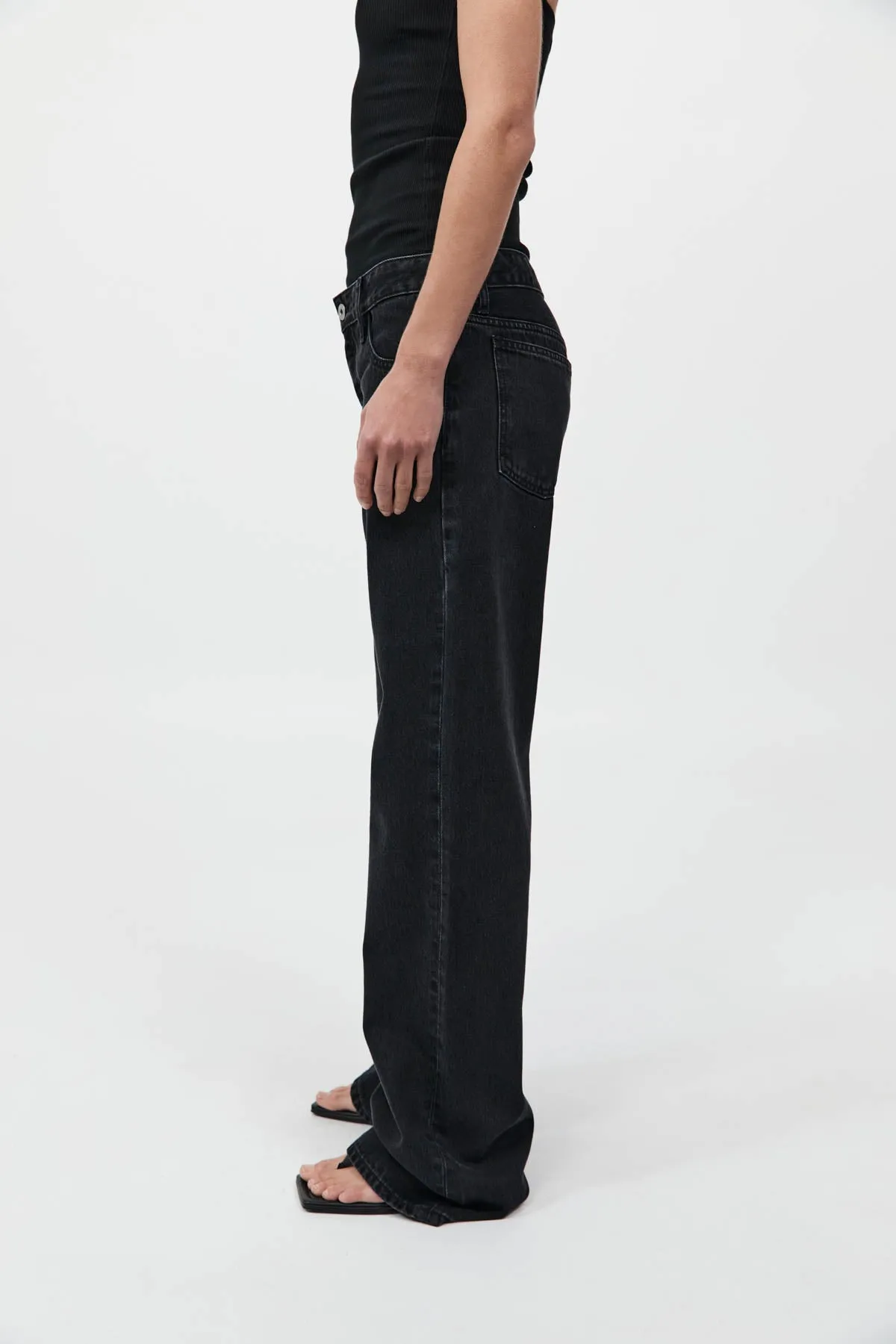 St Agni | Mid Rise Balloon Jeans by Outland Denim - Washed Black sold by Sister & Co product image thumbnail 5