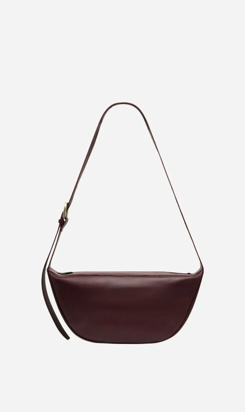 St Agni | Adjustable Cresent Bag - Bordeaux sold by Sister & Co