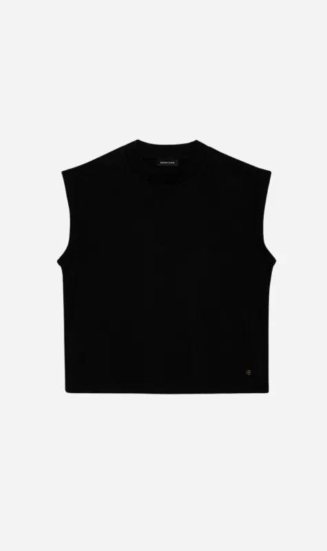 Anine Bing | Caspen Tee - Black sold by Sister & Co
