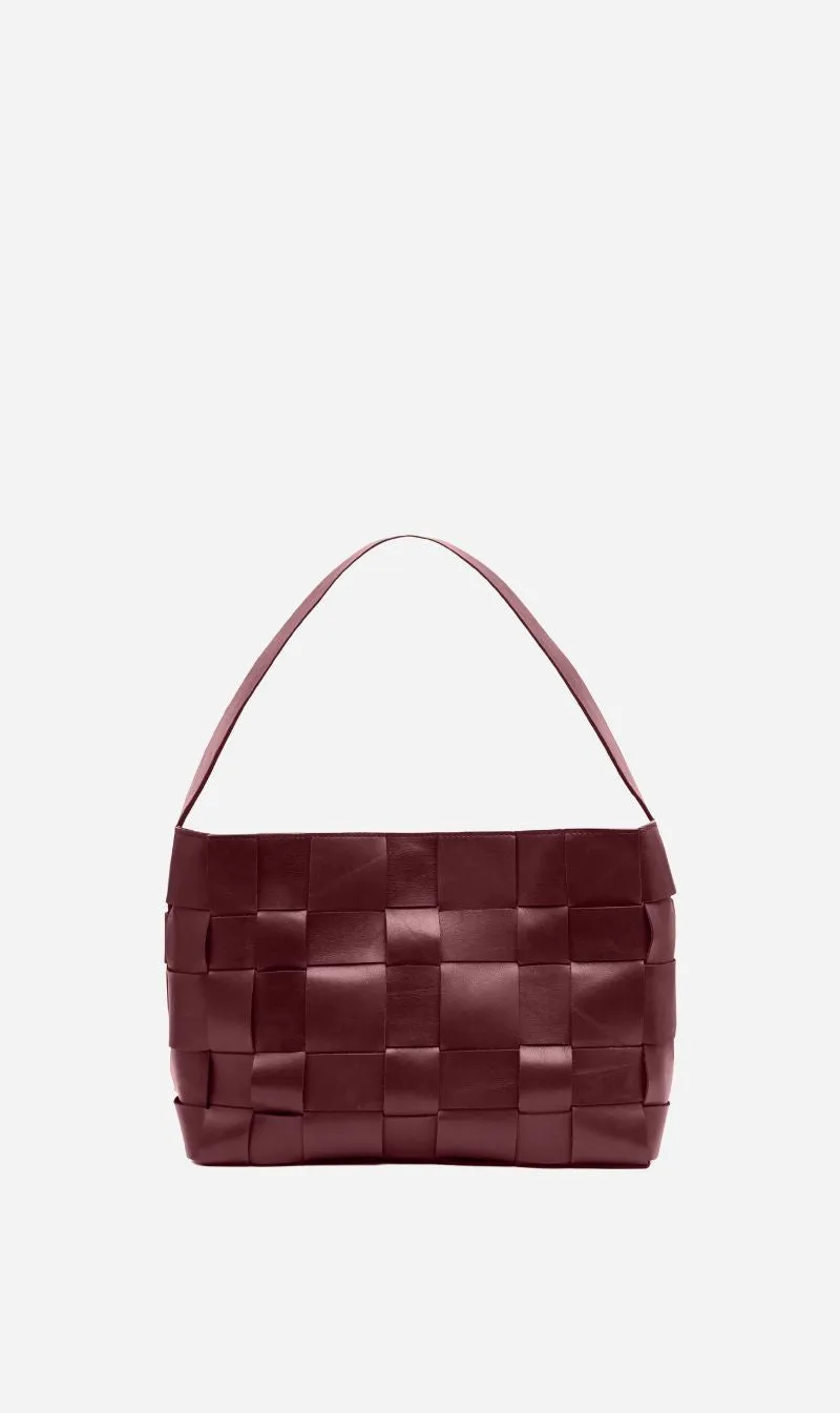 St Agni | Woven Mini Tote - Plum Core sold by Sister & Co