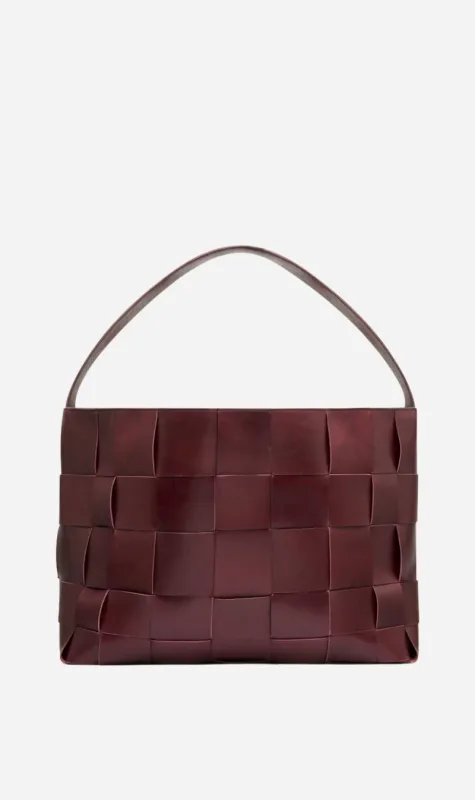 St Agni | Woven Large Tote - Plum sold by Sister & Co