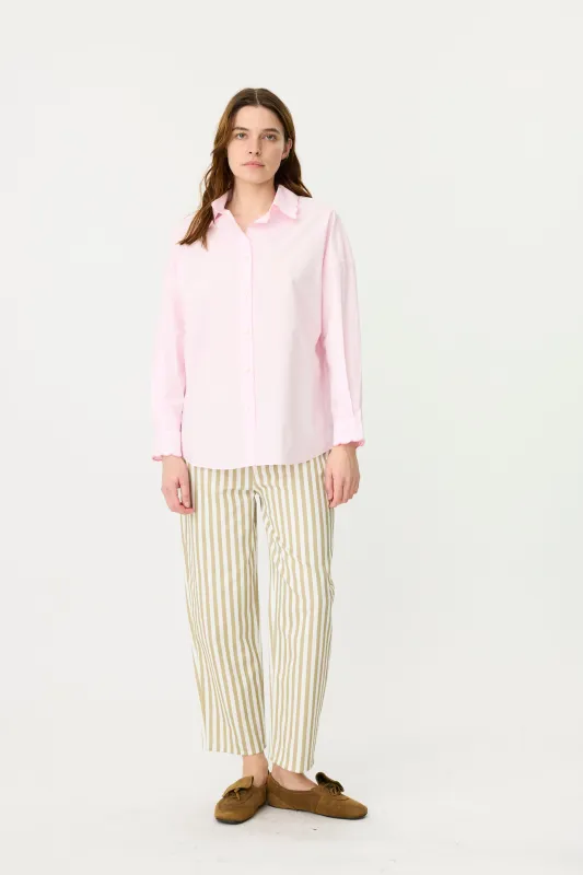 LMND | Chiara Long Sleeve Shirt Scalloped Edge - Pink Sorbet sold by Sister & Co