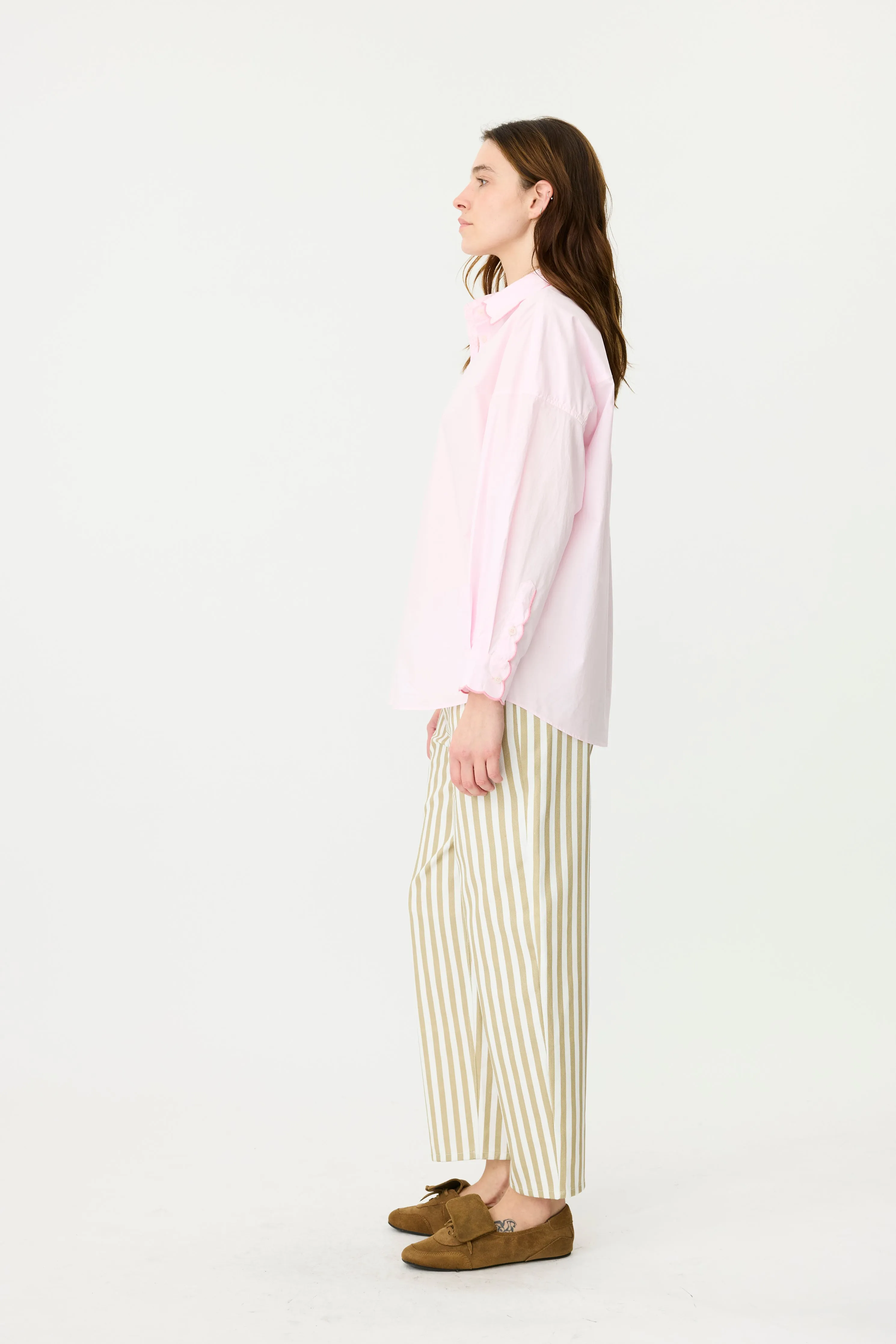 LMND | Chiara Long Sleeve Shirt Scalloped Edge - Pink Sorbet sold by Sister & Co product image thumbnail 3