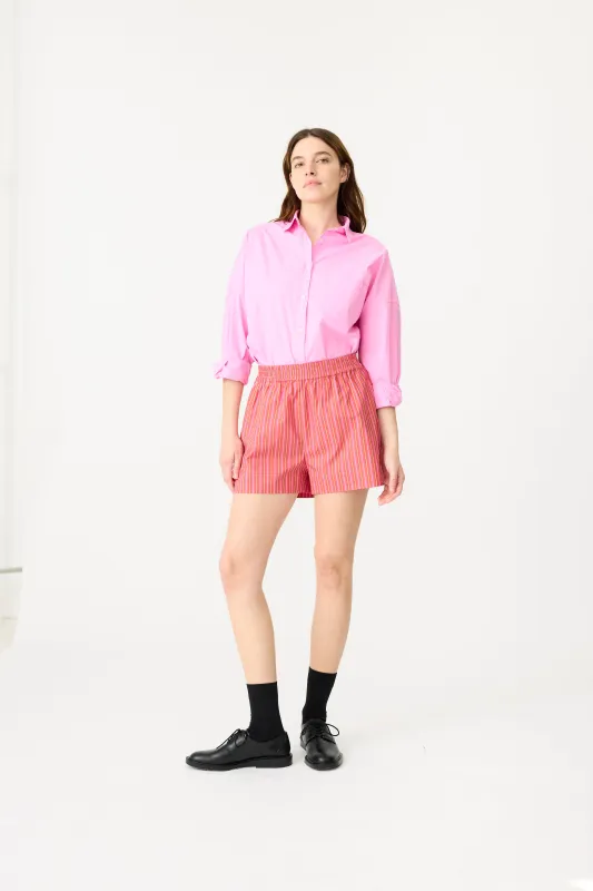 LMND | Chiara Shorts - Pink/Burnt Orange Stripe sold by Sisters & Co