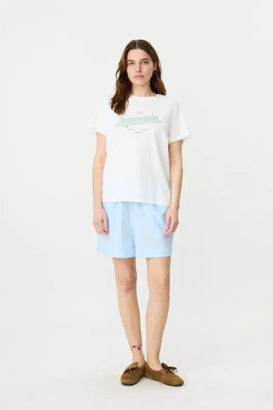 LMND | Limonada Tee - White/Evergreen sold by Sister & Co