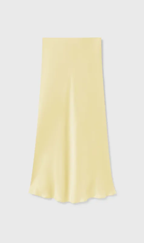 Silk Laundry | Long Bias Cut Skirt - Vanilla Flower sold by Sisters & Co