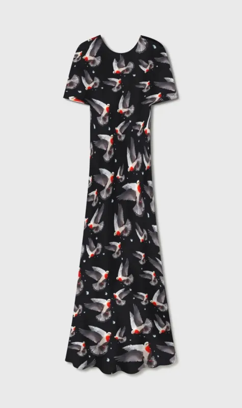 Silk Laundry | Short Sleeve Bias Dress - Bleeding Dove sold by Sisters & Co