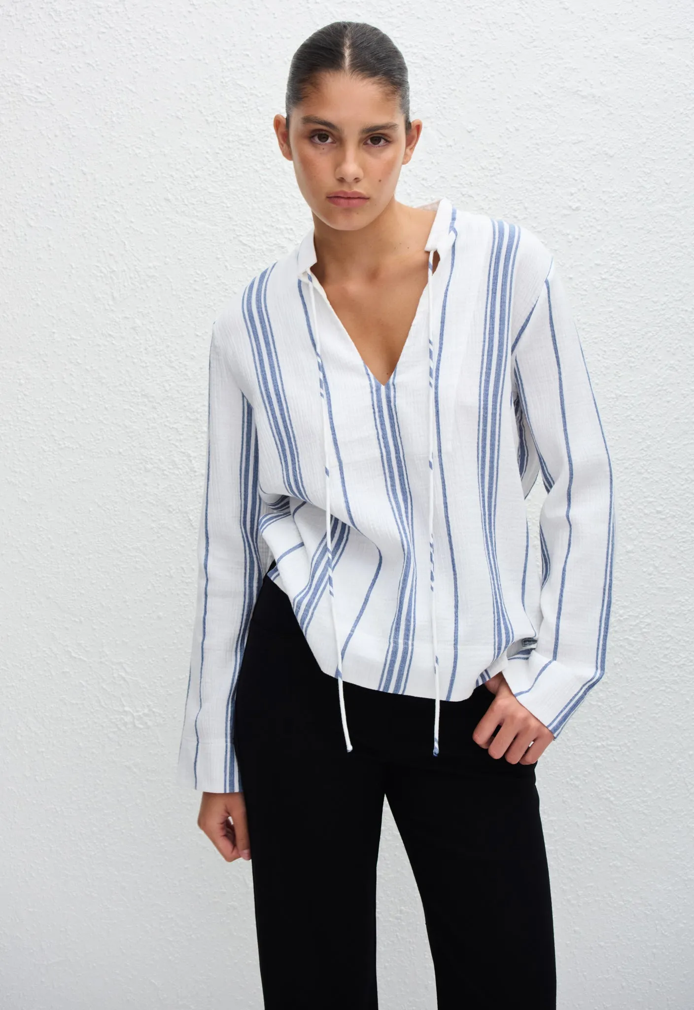 Matteau | Fisherman Popover Shirt - Porto Stripe sold by Sisters & Co product image thumbnail 2