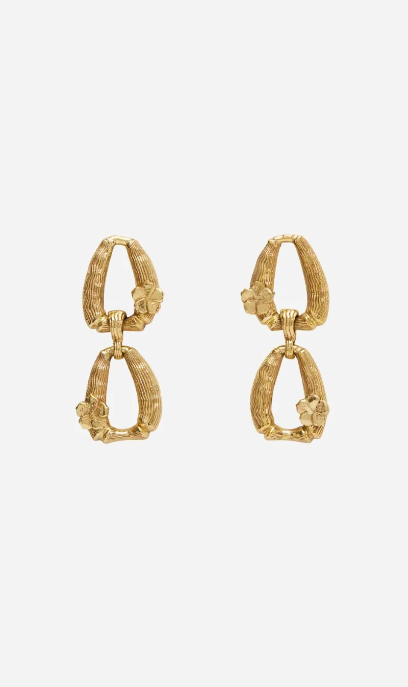 Alemais | Team Spirit Bamboo Chain Earrings sold by Sister & Co
