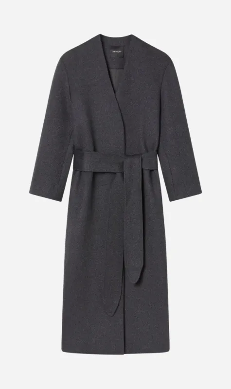 A.Emery | The Veronique Coat - Charcoal Melange sold by Sisters & Co