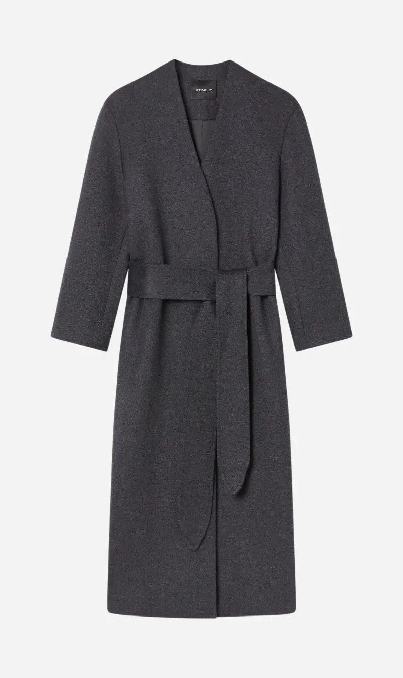 A.Emery | The Veronique Coat - Charcoal Melange sold by Sisters & Co