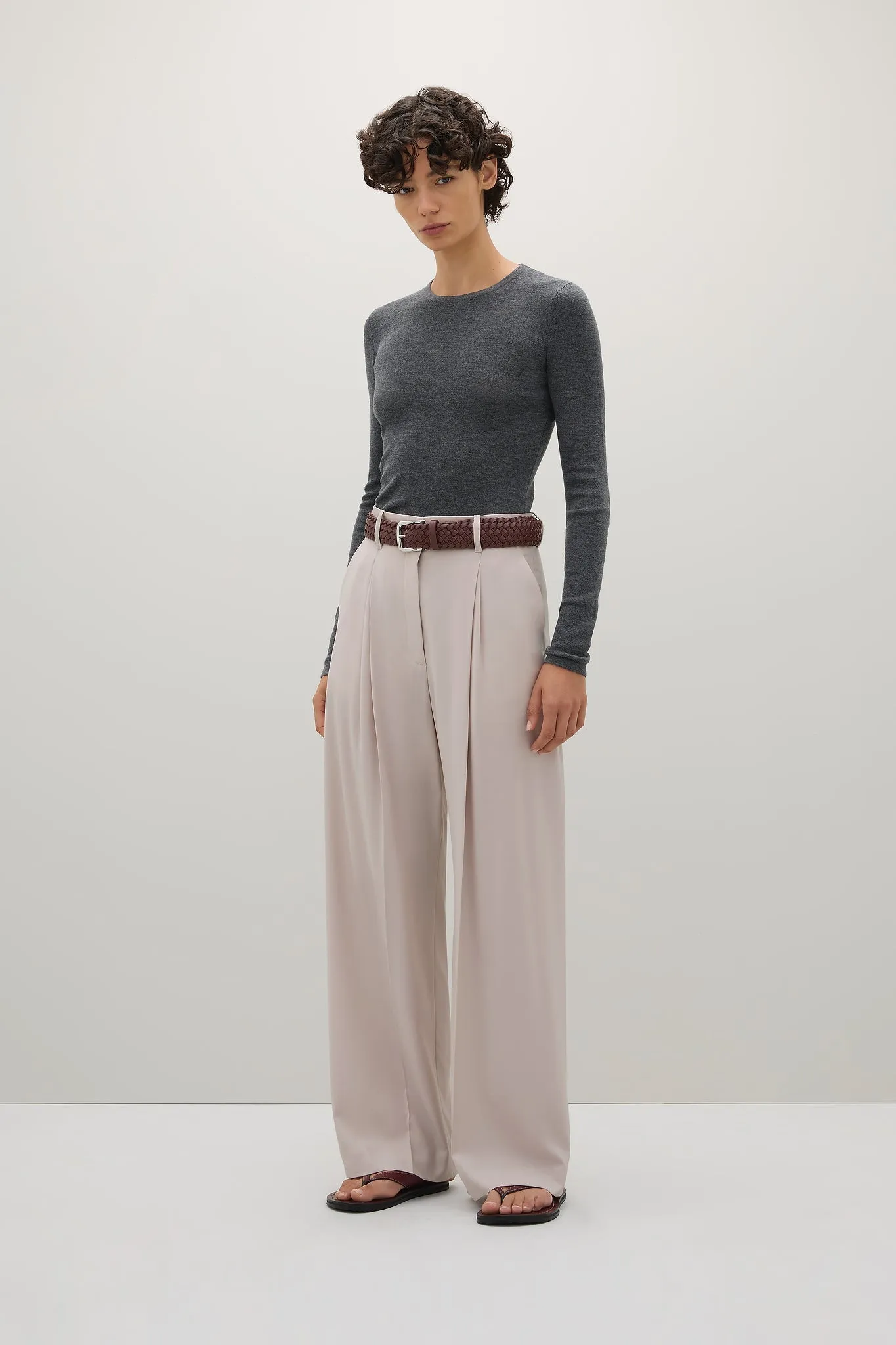 A.Emery | The Charlie Top - Mid Grey Melange sold by Sisters & Co product image thumbnail 3