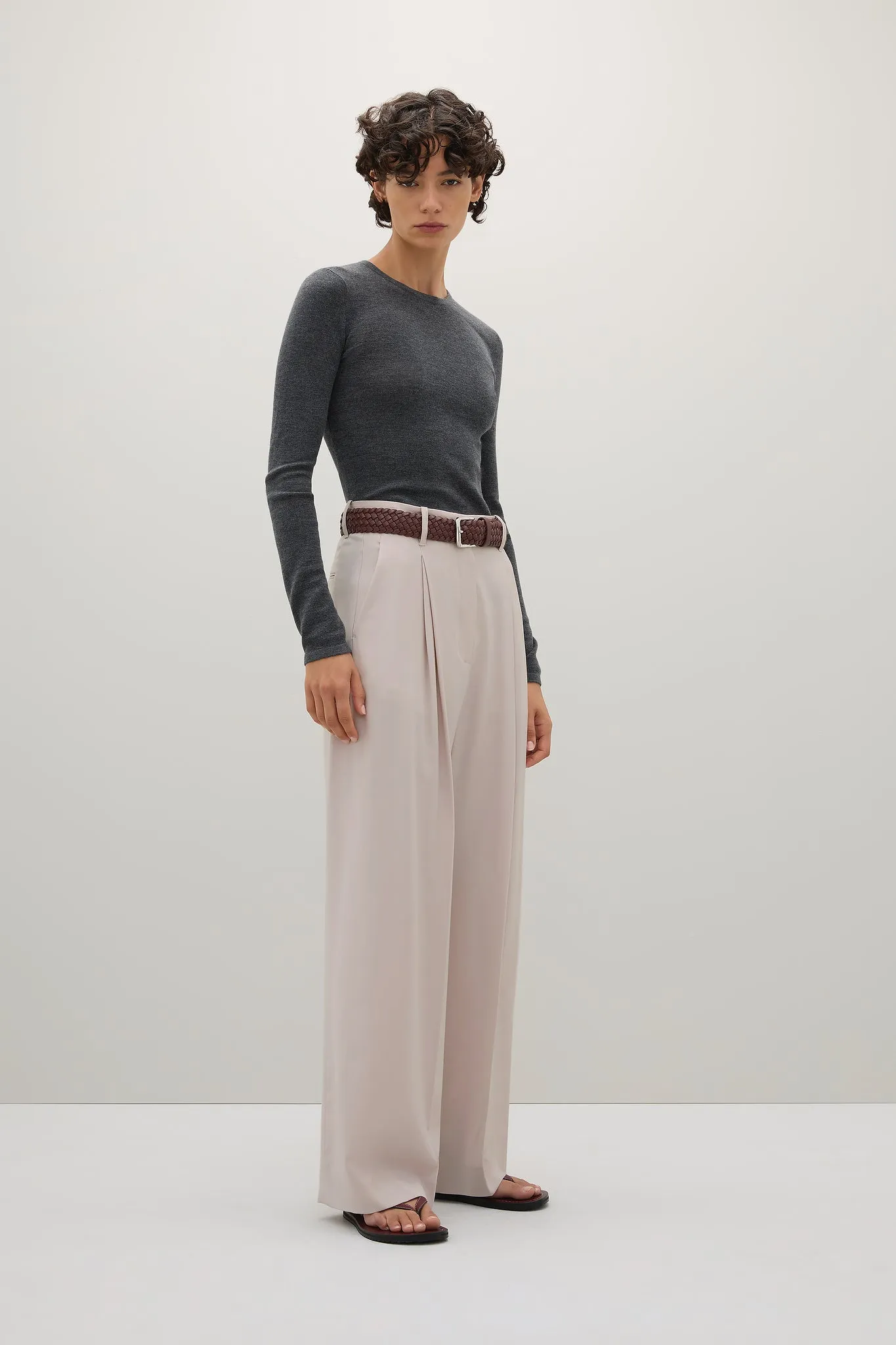 A.Emery | The Charlie Top - Mid Grey Melange sold by Sisters & Co product image thumbnail 4