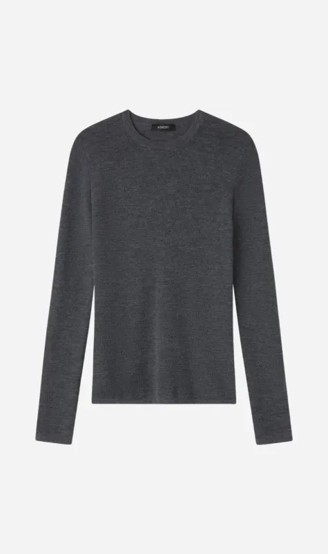 A.Emery | The Charlie Top - Mid Grey Melange made by Sisters & Co
