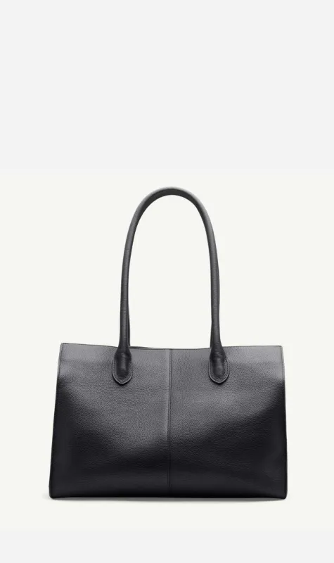 Rylan | Grained Large Tote - Black sold by Sister & Co