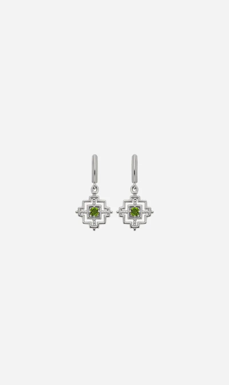 Zoe & Morgan | Centred Earrings - Silver/Chrome Diopside sold by Sisters & Co