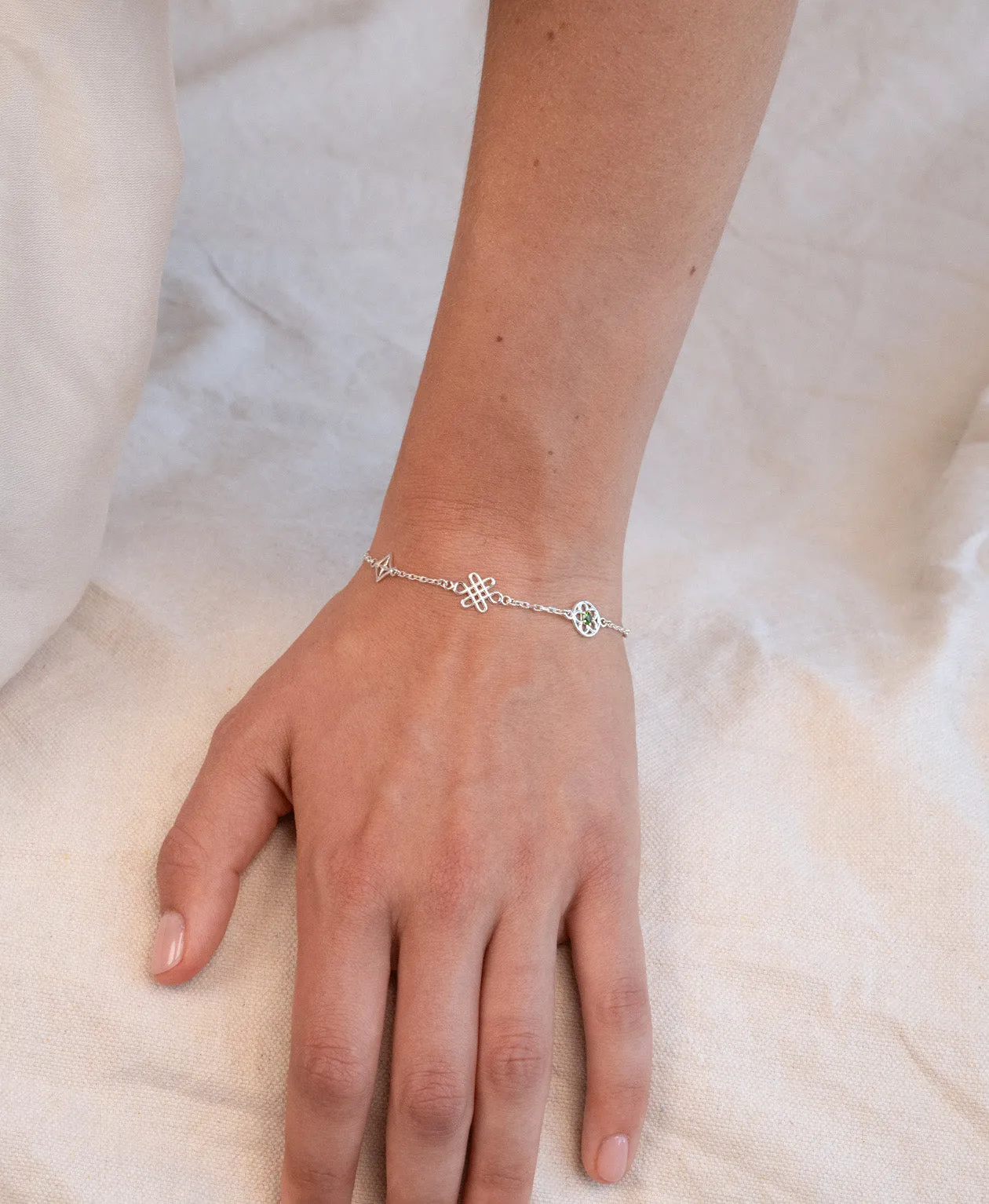 Zoe & Morgan | Aura Bracelet - Silver/Chrome Diopside sold by Sisters & Co product image thumbnail 2