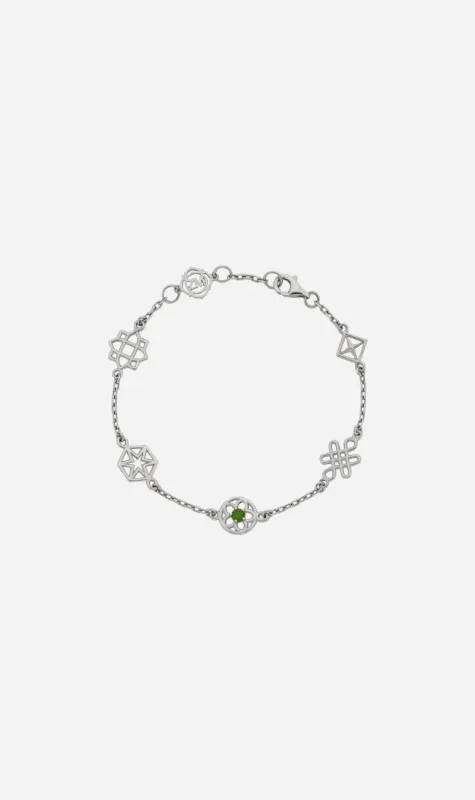 Zoe & Morgan | Aura Bracelet - Silver/Chrome Diopside sold by Sister & Co