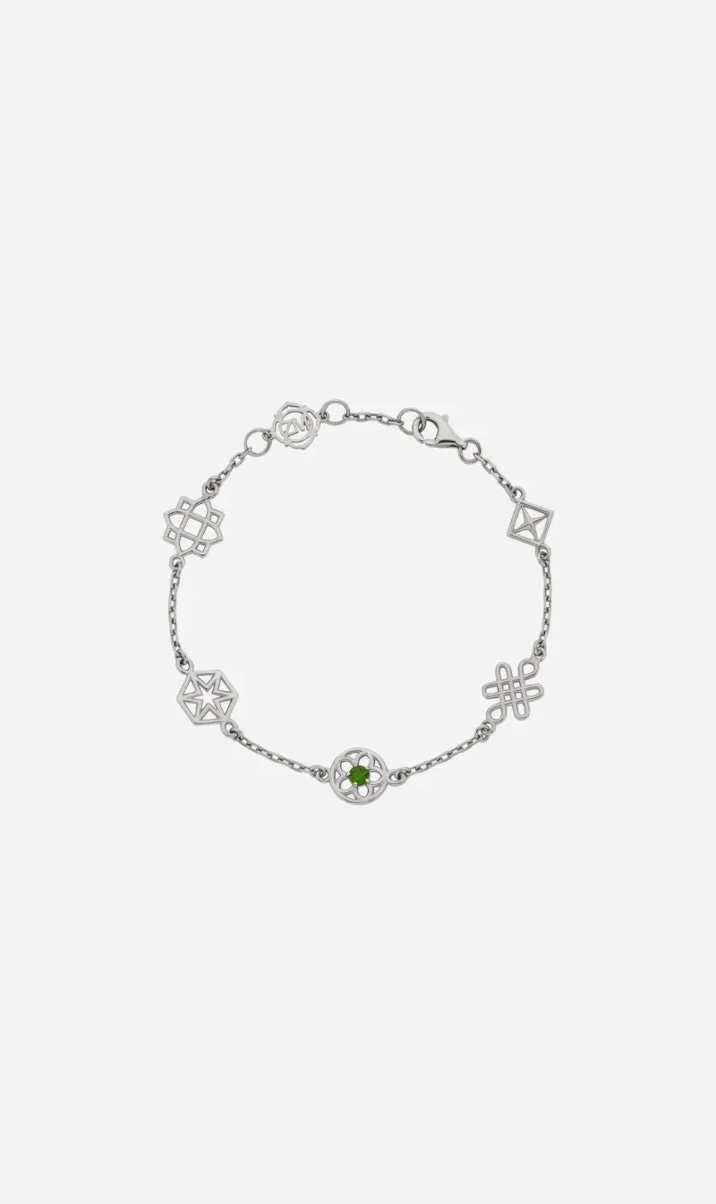 Zoe & Morgan | Aura Bracelet - Silver/Chrome Diopside sold by Sisters & Co