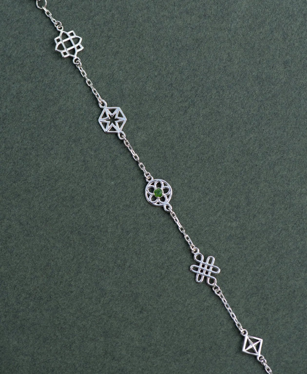 Zoe & Morgan | Aura Bracelet - Silver/Chrome Diopside sold by Sisters & Co product image thumbnail 4