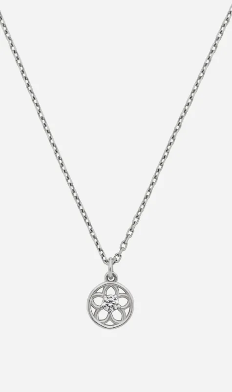 Zoe & Morgan | Manuka Necklace - Silver/White Zircon sold by Sister & Co