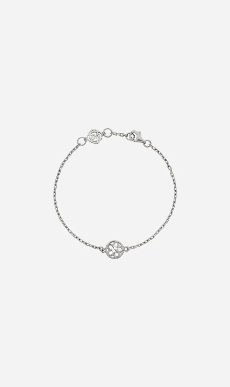 Zoe & Morgan | Manuka Bracelet - Silver/White Zircon sold by Sisters & Co