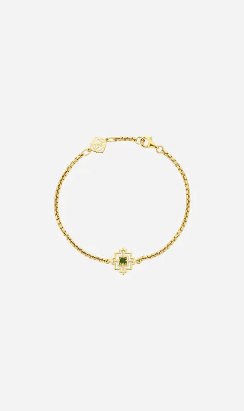 Zoe & Morgan | Centered Bracelet - Gold/Chrome Diopside sold by Sister & Co
