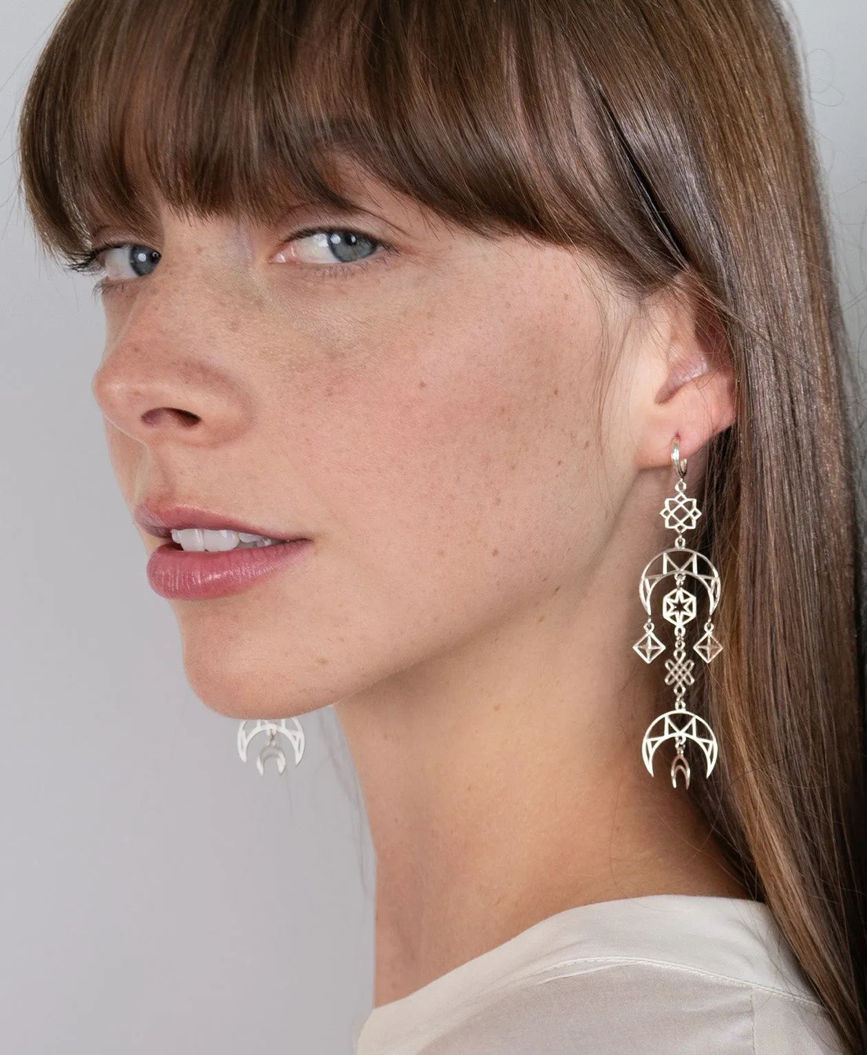 Zoe & Morgan | Enlightened Earrings - Silver sold by Sister & Co product image thumbnail 2