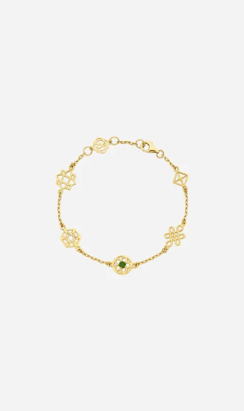 Zoe & Morgan | Aura Bracelet - Gold/Chrome Diopside sold by Sisters & Co
