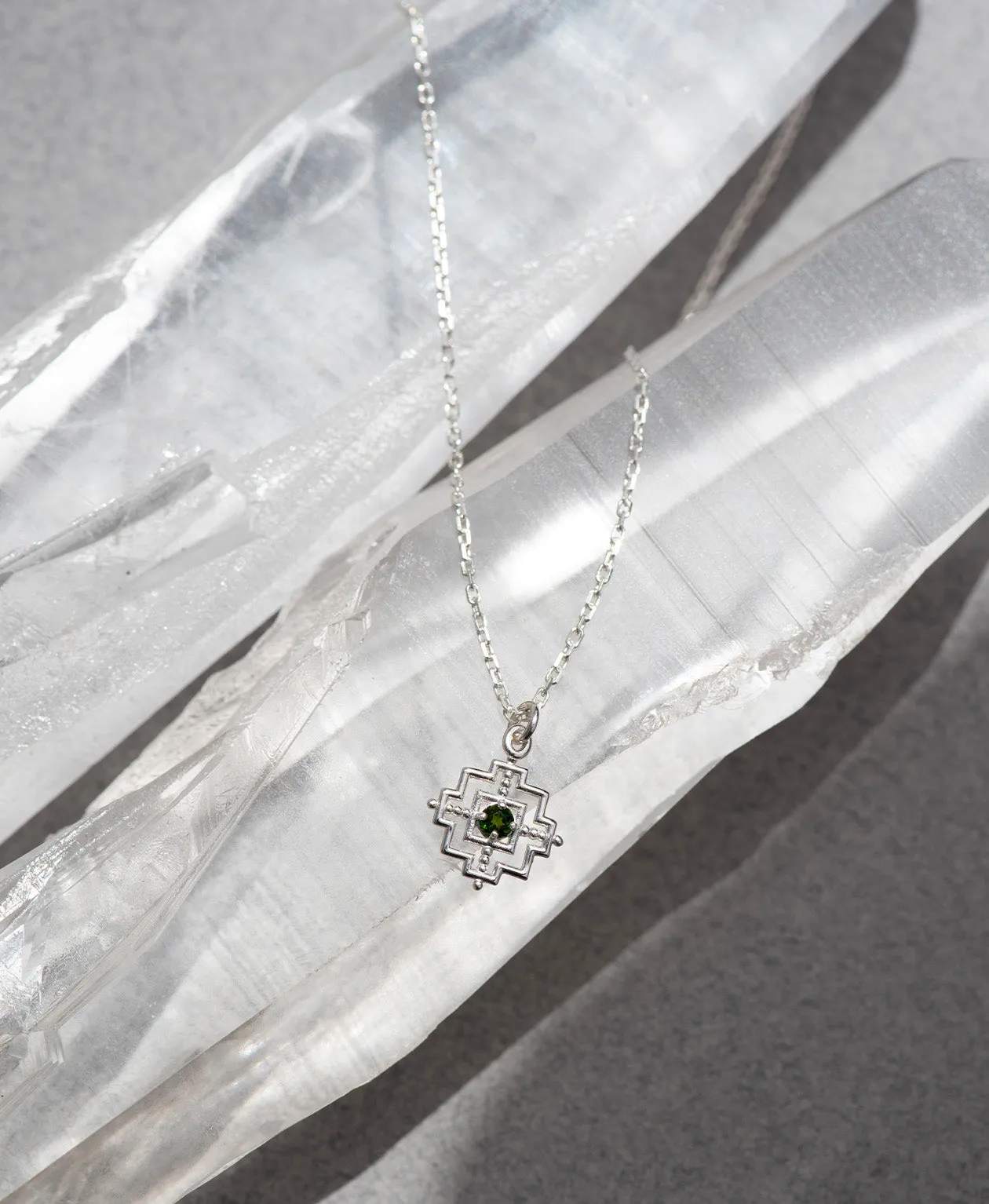 Zoe & Morgan | Centered Necklace - Silver/Chrome Diopside sold by Sisters & Co product image thumbnail 4