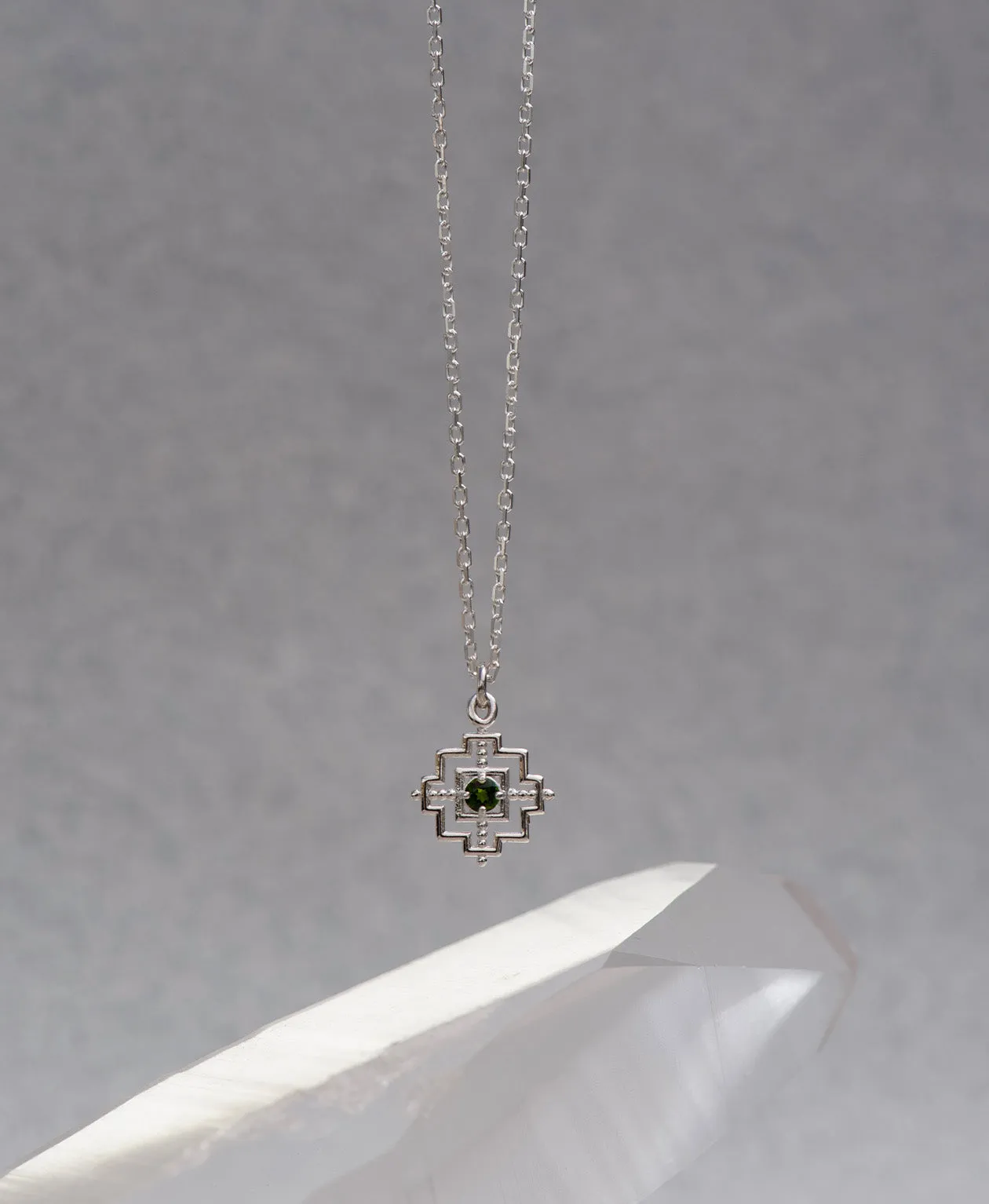 Zoe & Morgan | Centered Necklace - Silver/Chrome Diopside sold by Sisters & Co product image thumbnail 3